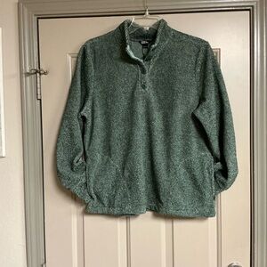 Eddie Bauer Womens Size Large Jade Color Pockets Super Soft Sweater Sweatshirt